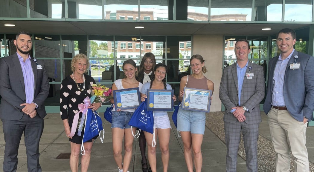 Montclair High School’s Blue Scrub Club donates to Hackensack Meridian Mountainside Medical Center